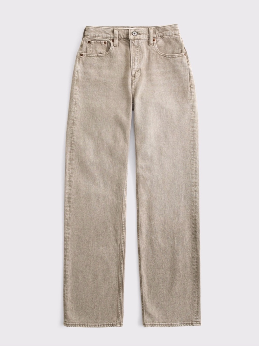 Abercrombie & Fitch Straight Jeans in Stone short length